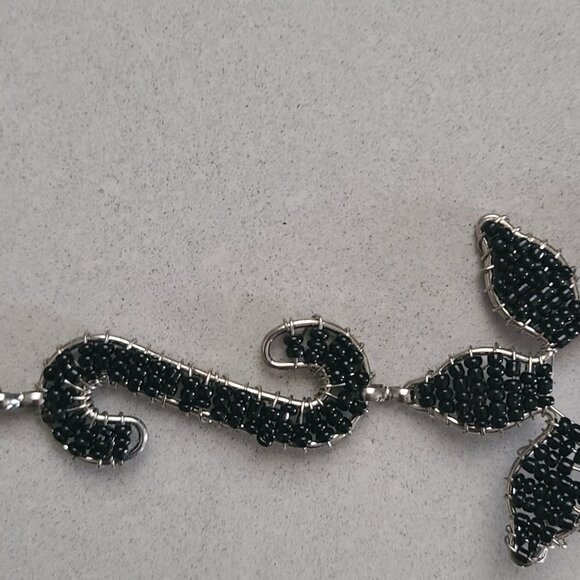 Handmade Beaded Black Bracelet - Picture 5 of 5